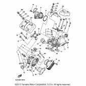Схема узла: Головка цилиндра Yamaha XV250 Virago