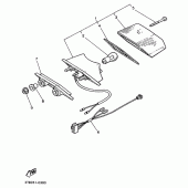 Схема вузла: Задній ліхтар (Стоп сигнал) Yamaha XT600 XT600