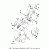Схема вузла: Задний рычаг и Подвеска Yamaha XV1700 Road Star S
