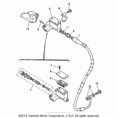 Схема вузла: Передній гальмівний циліндр Yamaha WR500Z