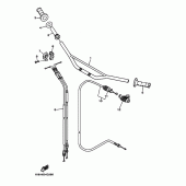 Схема вузла: Кермо та Тросики Yamaha TTR230 TT-R230