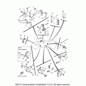 Схема вузла: Електроустаткування (1) Yamaha XV1600 Road Star Silverado