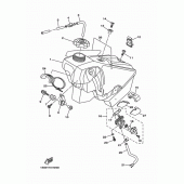 Схема узла: Топливный бак Yamaha YZ250 YZ250