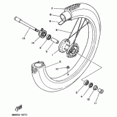 Схема узла: Переднее колесо Yamaha DT125 DT125R