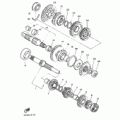 Схема вузла: Трансмісія Yamaha YZF1000R Thunderace