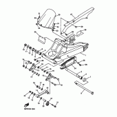 Схема вузла: Задній важіль та підвіска Yamaha YZF-R6/ YZF600 R6