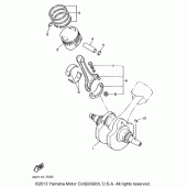 Схема узла: Коленчатый вал и Поршень Yamaha XV535 Virago