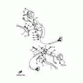 Схема узла: Пульт управления рулевой и Рычаг Yamaha XVS650 Drag Star