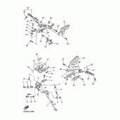 Схема вузла: Підніжки та Підставка Yamaha YZF-R6/ YZF600 R6 RaceBase