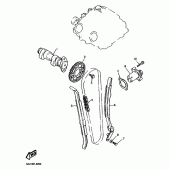 Схема вузла: Распредвал и Цепь ГРМ Yamaha TT600
