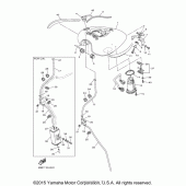 Схема вузла: Паливний бак Yamaha XVS950 V-Star Tourer