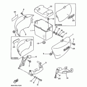 Схема вузла: Боковая крышка Yamaha XV535 Virago