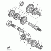 Схема узла: Трансмиссия Yamaha XV535 Virago