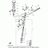 Схема узла: Задний тормозной цилиндр Yamaha WR250 WR250Z