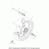 Схема вузла: Переднє колесо Yamaha XV1700 Road Star Midnight Warrior