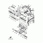 Схема узла: Задний рычаг и Подвеска Yamaha YZ125