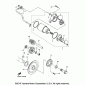 Схема вузла: Привід стартера Yamaha XVS1300 V-Star Tourer