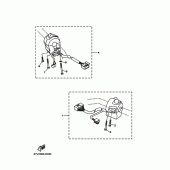 Схема вузла: Пульт управління рульовий та Важель Yamaha MT01 MT-01