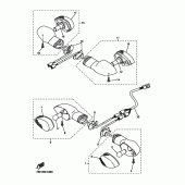 Схема узла: Поворотники Yamaha FZ6 FZ6-SA2 (Naked, ABS)