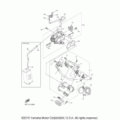 Схема вузла: Впускна система (1) Yamaha XVS950 V-Star