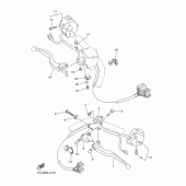 Схема узла: Пульт управления рулевой и Рычаг Yamaha XVS1300 Midnight Star