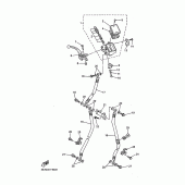 Схема вузла: Передній гальмівний циліндр Yamaha XJR1300