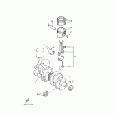 Схема узла: Коленчатый вал и Поршень Yamaha XJ600 Diversion (S-TYPE)