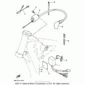 Схема узла: Электрооборудование (1) Yamaha WR250 WR250Z