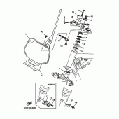 Схема вузла: Рульовий механізм Yamaha TTR125 TT-R125
