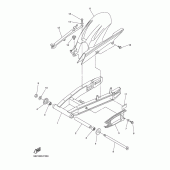 Схема узла: Задний рычаг и Подвеска Yamaha FZ6 FZ6-SA2 (Naked, ABS)