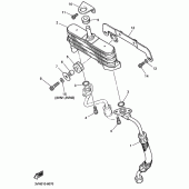 Схема узла: Масляный охладитель Yamaha SRX400