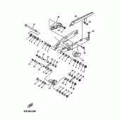 Схема узла: Задний рычаг и Подвеска Yamaha DT125 DT125X