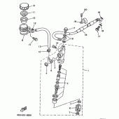 Схема вузла: Задній гальмівний циліндр Yamaha WR250 WR250Z