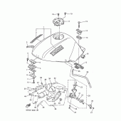 Схема узла: Топливный бак Yamaha XJ600 Diversion (S-TYPE)