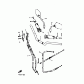 Схема узла: Руль и Тросики Yamaha XJ600 Diversion (Naked)