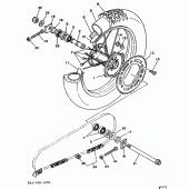 Схема вузла: Заднє колесо Yamaha YZ250 YZ250