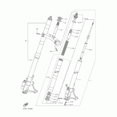 Схема вузла: Вилка передньої осі Yamaha YZF-R6/ YZF600 R6 RaceBase