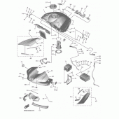 Схема вузла: Паливний бак Yamaha YZF-R6/YZF600 R6