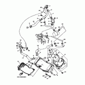 Схема вузла: Радіатор та Патрубок системи охолодження Yamaha XP500 T-MAX