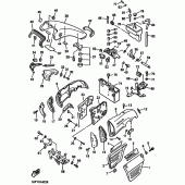 Схема узла: Крышка боковая и oil tank Yamaha VMX12 V-MAX