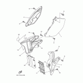 Схема вузла: Бічна кришка Yamaha YZ250 YZ250
