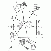 Схема вузла: Електроустаткування 2 Yamaha DT125 DT125R
