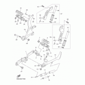 Схема вузла: Підніжки та підставка Yamaha XVS950 XV950 Racer