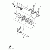 Схема узла: Копирный вал и Вилки Yamaha XTZ660 Tenere