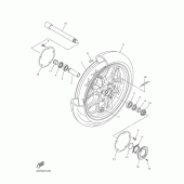 Схема вузла: Переднє колесо Yamaha YZF-R1 R1M