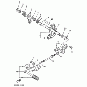 Схема вузла: Вал перемикання Yamaha XV1100 Virago