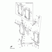 Схема узла: Радиатор и Патрубок системы охлаждения Yamaha WR400F