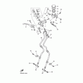 Схема узла: Передний тормозной цилиндр Yamaha YZF-R6/ YZF600 R6