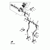 Схема вузла: Передній гальмівний циліндр Yamaha XV1100 Virago Special