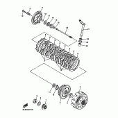 Схема узла: Сцепление Yamaha WR450F